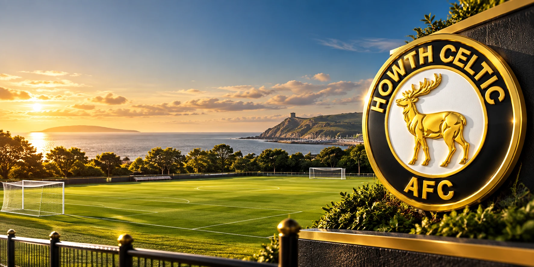 Howth Celtic FC football ground and club crest