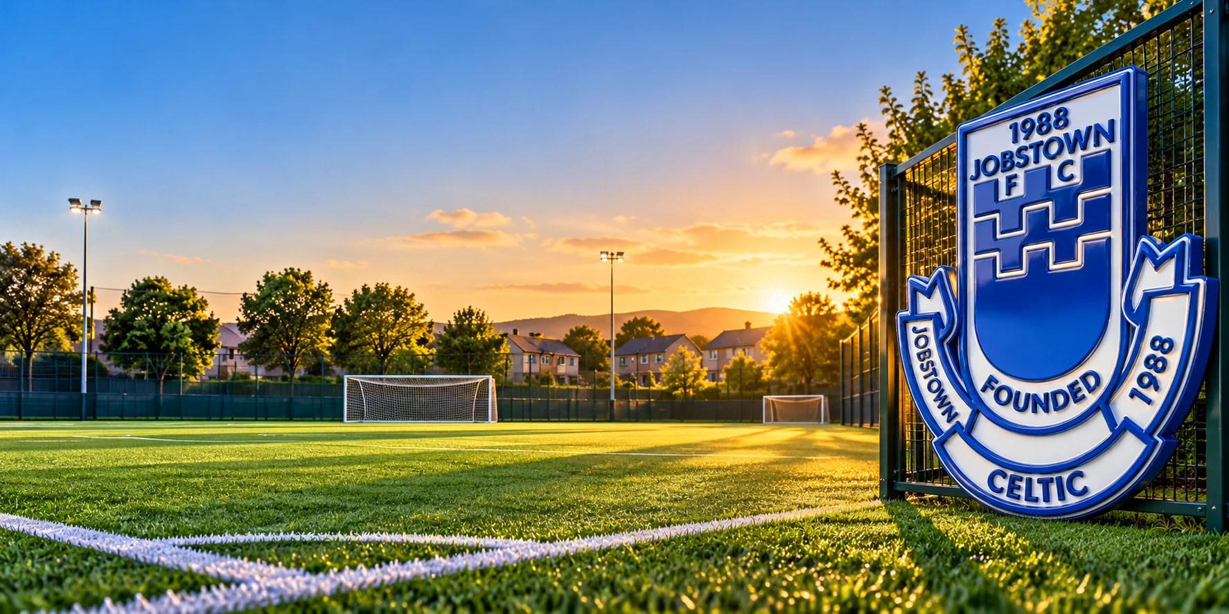Jobstown Celtic FC football ground and club crest